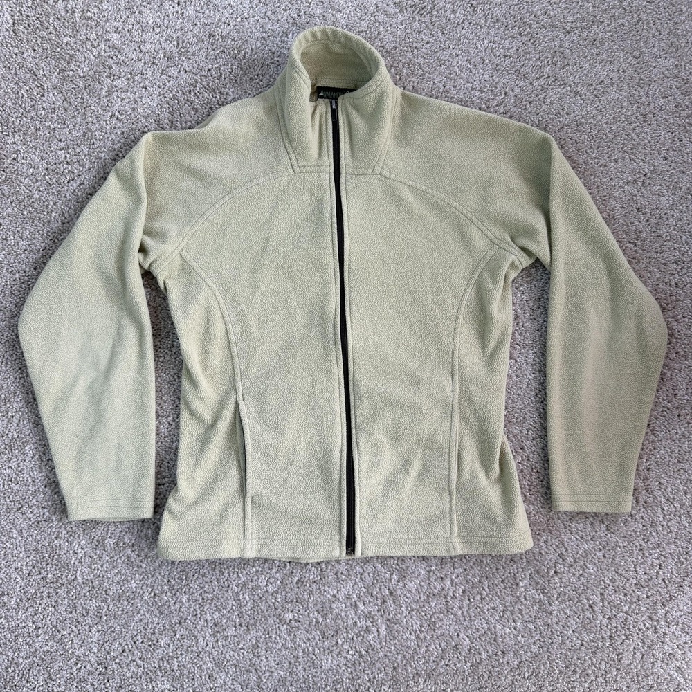 Vintage Avalanche Wear Jacket Womens Medium Beige Fleece Zip Hiking USA